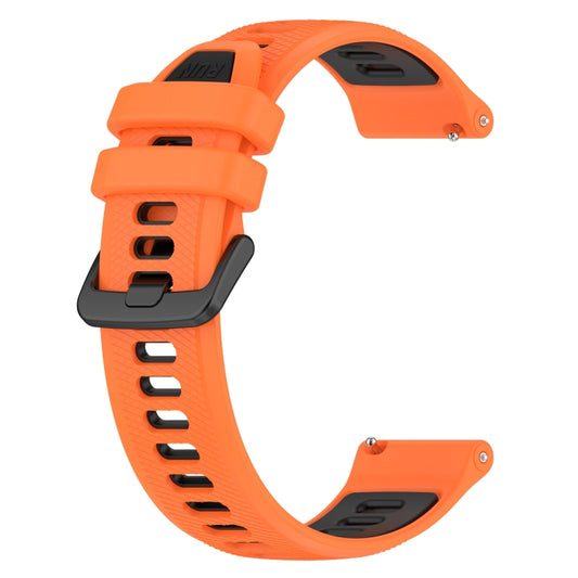 For Huawei GT2 46mm 22mm Sports Two-Color Silicone Watch Band(Orange+Black) by buy2fix