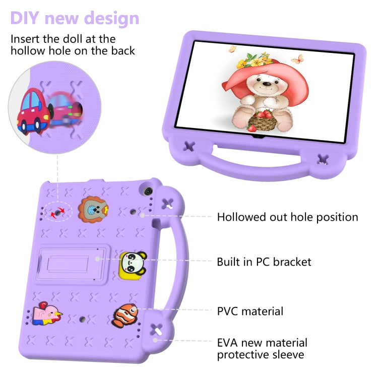 For Walmart Onn 10.1 2022 / 100071485 Handle Kickstand Children EVA Shockproof PC Tablet Case(Light Purple) - Others by buy2fix | Online Shopping UK | buy2fix