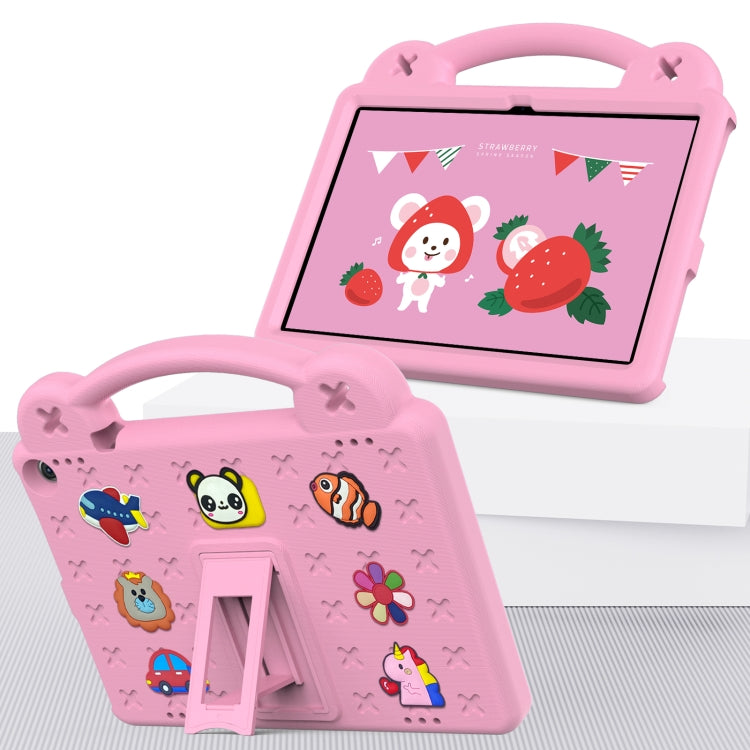 For Amazon Fire HD 10 2021 Handle Kickstand Children EVA Shockproof PC Tablet Case(Pink) - Amazon by buy2fix | Online Shopping UK | buy2fix