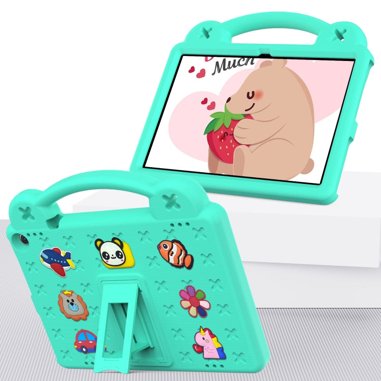 For Amazon Fire HD 10 2021 Handle Kickstand Children EVA Shockproof PC Tablet Case(Mint Green) - Amazon by buy2fix | Online Shopping UK | buy2fix