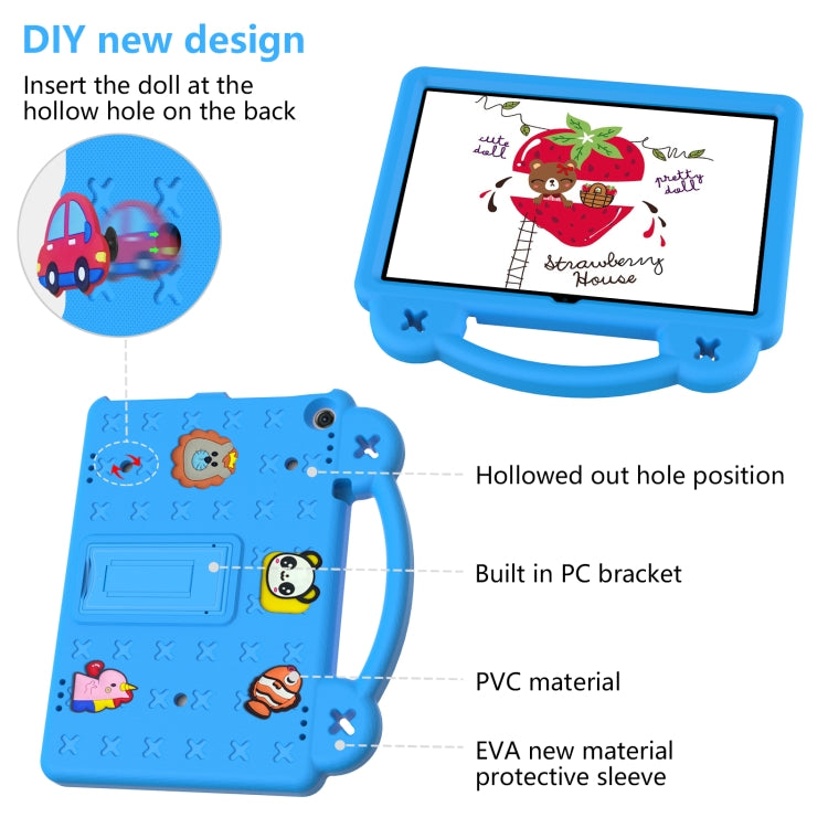 For Amazon Fire HD 10 2021 Handle Kickstand Children EVA Shockproof PC Tablet Case(Sky Blue) - Amazon by buy2fix | Online Shopping UK | buy2fix