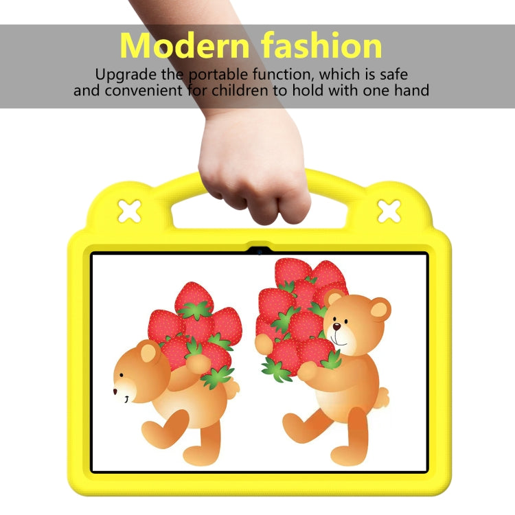 For Amazon Fire HD 10 2021 Handle Kickstand Children EVA Shockproof PC Tablet Case(Yellow) - Amazon by buy2fix | Online Shopping UK | buy2fix