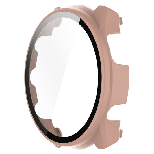 For Garmin Forerunner 965 PC + Toughened Film Integrated Watch Protective Case(Pink) by buy2fix