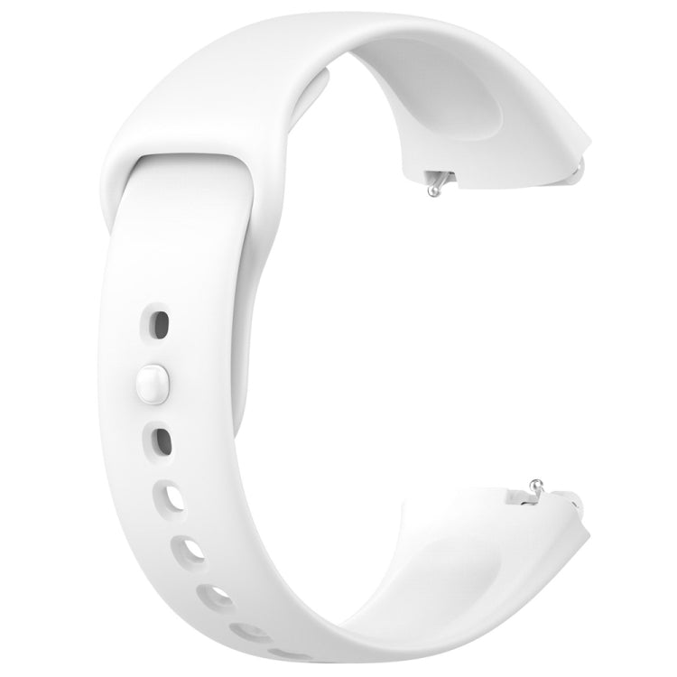 For Redmi Watch 3 Lite Sports Solid Color Silicone Replacement Watch Band(White) - Watch Bands by buy2fix | Online Shopping UK | buy2fix