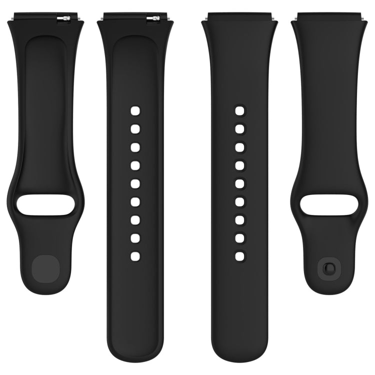 For Redmi Watch 3 Lite Sports Solid Color Silicone Replacement Watch Band(Black) - Watch Bands by buy2fix | Online Shopping UK | buy2fix