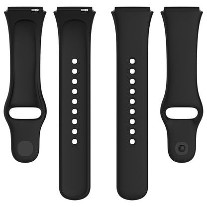 For Redmi Watch 3 Lite Sports Solid Color Silicone Replacement Watch Band(Black) - Watch Bands by buy2fix | Online Shopping UK | buy2fix