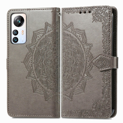 For Blackview A85 Mandala Flower Embossed Leather Phone Case(Gray) - More Brand by buy2fix | Online Shopping UK | buy2fix