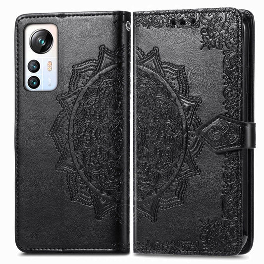 For Blackview A85 Mandala Flower Embossed Leather Phone Case(Black) by buy2fix