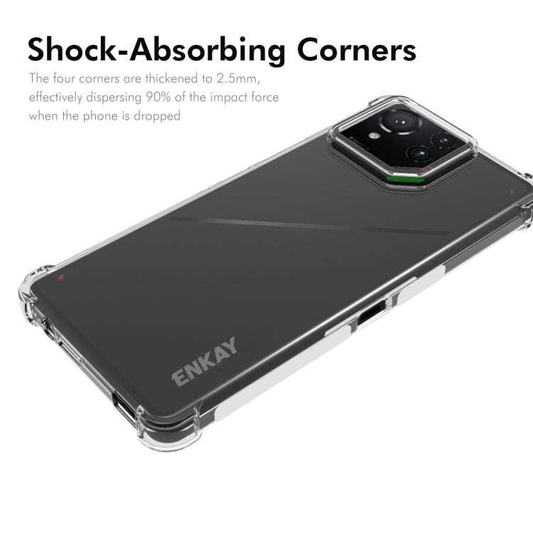 For Asus Rog Phone 9 / 9 Pro ENKAY Hat-Prince Transparent TPU Shockproof Phone Case - ASUS Cases by ENKAY | Online Shopping UK | buy2fix