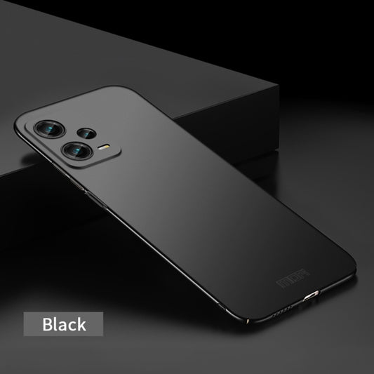 For Xiaomi Redmi Note 12 Pro 5G Global MOFI Micro-Frosted PC Ultra-thin Hard Phone Case(Black) by MOFI