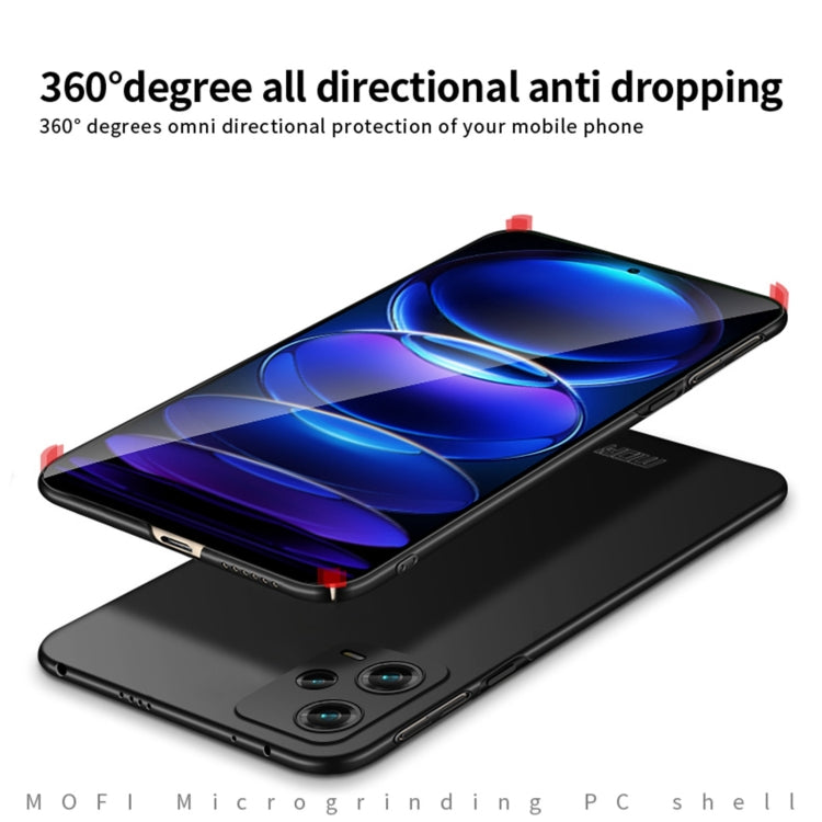 For Redmi Note 12 Pro 5G Global MOFI Micro-Frosted PC Ultra-thin Hard Phone Case(Blue) - Note 12 Pro Cases by MOFI | Online Shopping UK | buy2fix