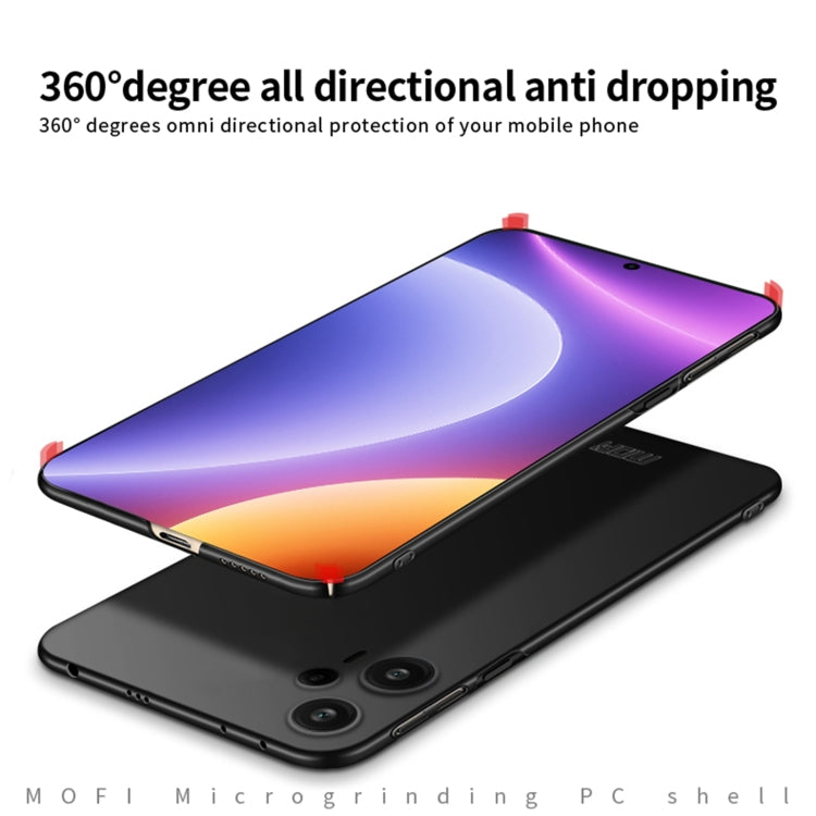 For?Redmi Note 12 Turbo 5G MOFI Micro-Frosted PC Ultra-thin Hard Phone Case(Black) - Xiaomi Cases by MOFI | Online Shopping UK | buy2fix