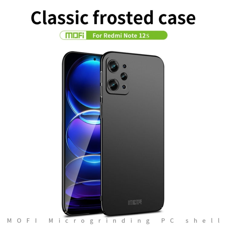 For?Redmi Note 12S MOFI Micro-Frosted PC Ultra-thin Hard Phone Case(Blue) - Xiaomi Cases by MOFI | Online Shopping UK | buy2fix