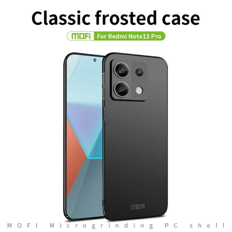 For Redmi Note 13 Pro 5G MOFI Micro-Frosted PC Ultra-thin Hard Phone Case(Black) - Note 13 Pro Cases by MOFI | Online Shopping UK | buy2fix