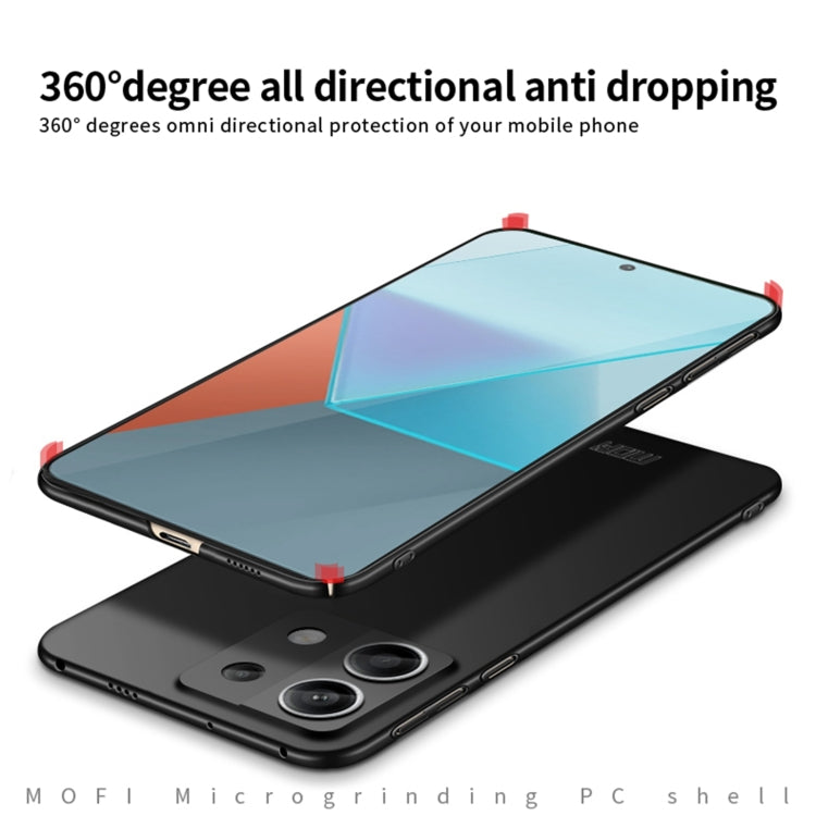 For Redmi Note 13 Pro 5G MOFI Micro-Frosted PC Ultra-thin Hard Phone Case(Black) - Note 13 Pro Cases by MOFI | Online Shopping UK | buy2fix