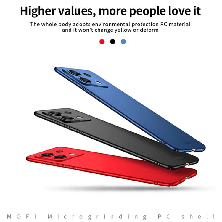 For Redmi Note 13 Pro 5G MOFI Micro-Frosted PC Ultra-thin Hard Phone Case(Blue) - Note 13 Pro Cases by MOFI | Online Shopping UK | buy2fix