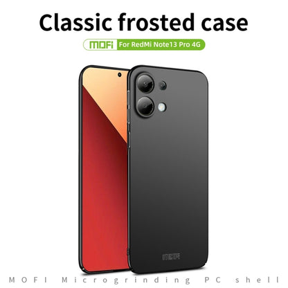 For Xiaomi Redmi Note 13 Pro 4G MOFI Micro-Frosted PC Ultra-thin Hard Phone Case(Black) - Note 13 Pro Cases by MOFI | Online Shopping UK | buy2fix