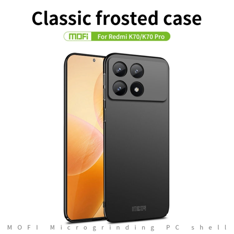 For Xiaomi Redmi K70 / K70 Pro MOFI Micro-Frosted PC Ultra-thin Hard Phone Case(Blue) - K70 Pro Cases by MOFI | Online Shopping UK | buy2fix