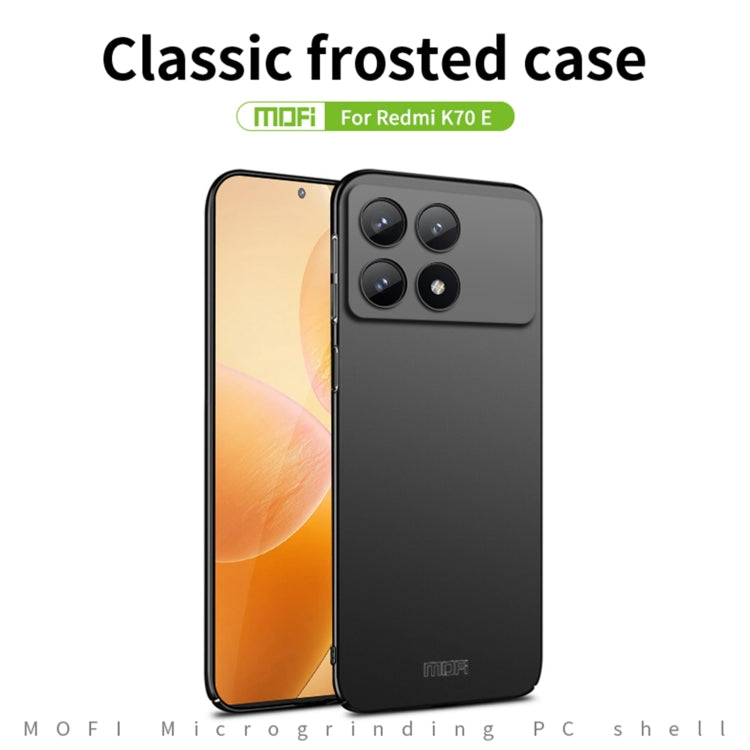 For Xiaomi Redmi K70E / Poco X6 Pro MOFI Micro-Frosted PC Ultra-thin Hard Phone Case(Black) - K70E Cases by MOFI | Online Shopping UK | buy2fix