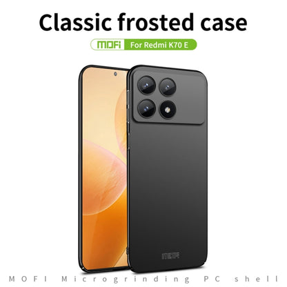 For Xiaomi Redmi K70E / Poco X6 Pro MOFI Micro-Frosted PC Ultra-thin Hard Phone Case(Black) - K70E Cases by MOFI | Online Shopping UK | buy2fix
