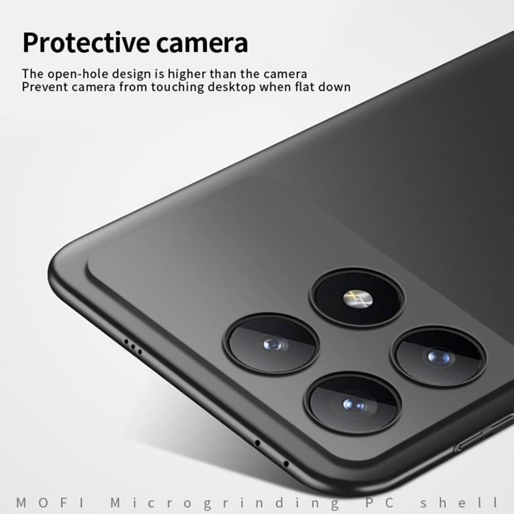 For Xiaomi Redmi K70E / Poco X6 Pro MOFI Micro-Frosted PC Ultra-thin Hard Phone Case(Black) - K70E Cases by MOFI | Online Shopping UK | buy2fix