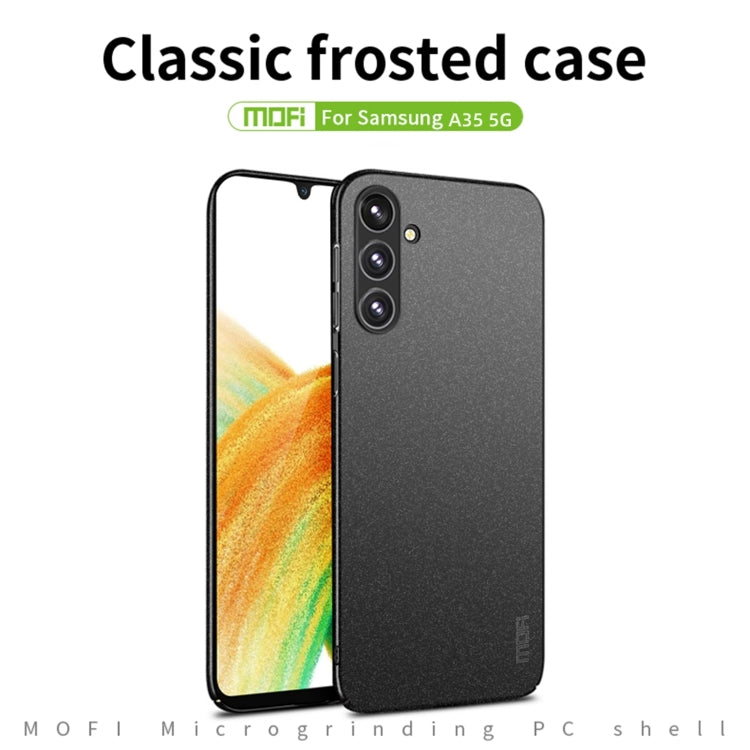 For Samsung Galaxy A35 5G MOFI Fandun Series Frosted PC Ultra-thin All-inclusive Phone Case(Black) - Galaxy Phone Cases by MOFI | Online Shopping UK | buy2fix