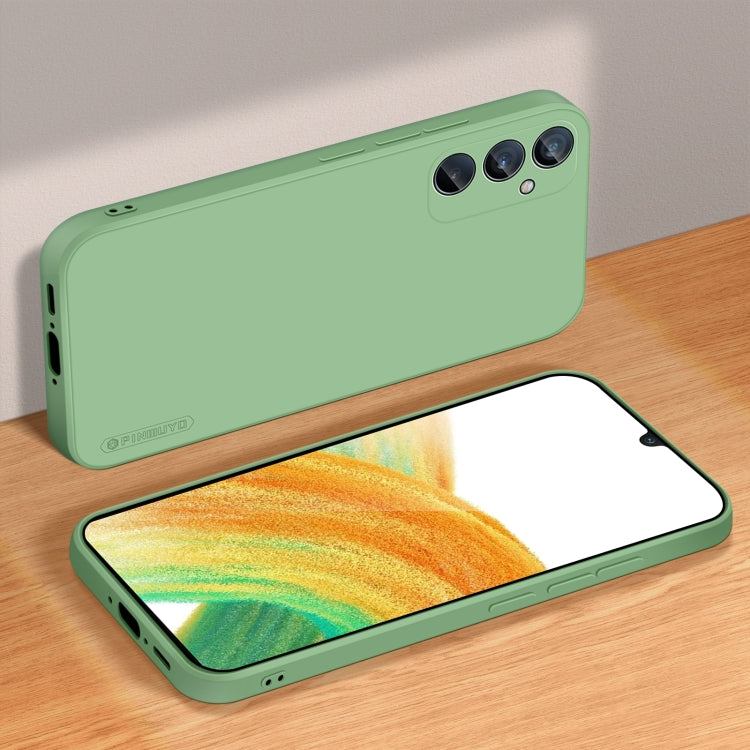 For Samsung Galaxy A35 5G PINWUYO Sense Series Liquid Silicone TPU Phone Case(Green) - Galaxy Phone Cases by PINWUYO | Online Shopping UK | buy2fix