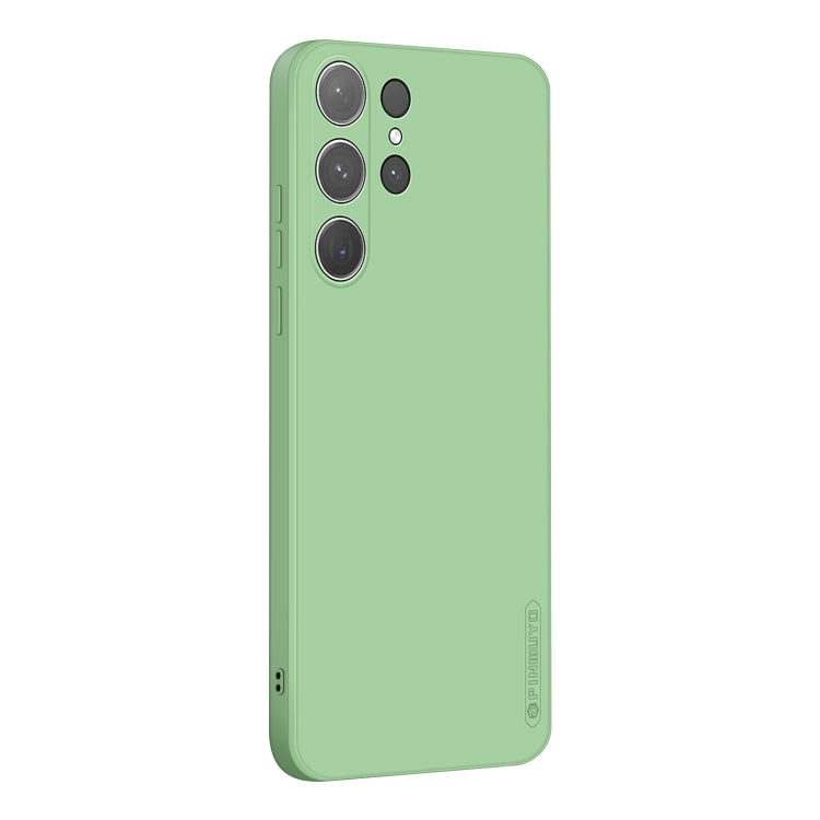 For Samsung Galaxy S25 Ultra 5G PINWUYO Sense Series Liquid Silicone TPU Phone Case(Green) - Galaxy S25 Ultra 5G Cases by PINWUYO | Online Shopping UK | buy2fix