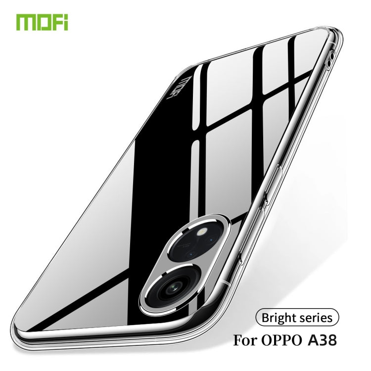 For OPPO A38 MOFI Ming Series Transparent Ultra-thin TPU Phone Case(Transparent) - A38 Cases by MOFI | Online Shopping UK | buy2fix