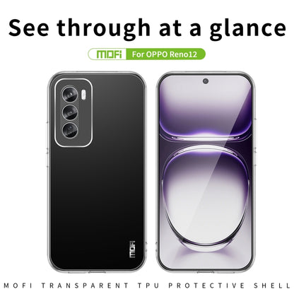 For OPPO Reno12 Global MOFI Ming Series Transparent Ultra-thin TPU Phone Case(Transparent) - Reno12 Cases by MOFI | Online Shopping UK | buy2fix