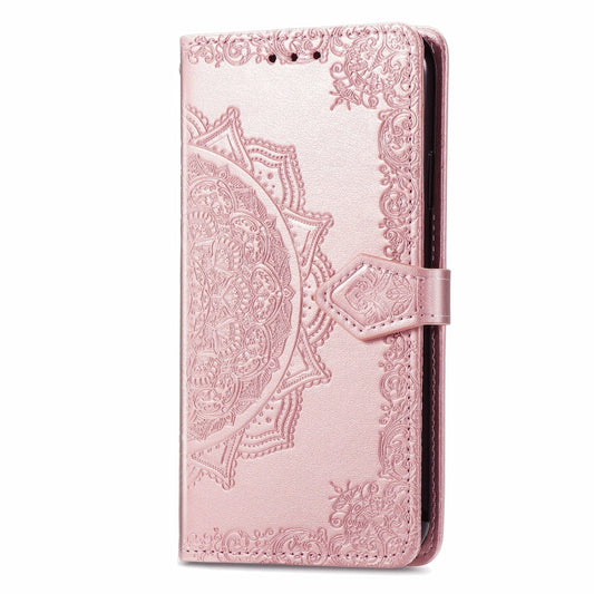 For OnePlus 12 Mandala Flower Embossed Leather Phone Case(Rose Gold) by buy2fix