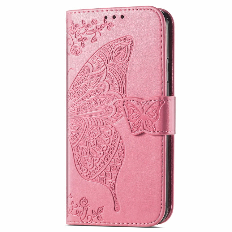 For OnePlus 12 Butterfly Love Flower Embossed Leather Phone Case(Pink) by buy2fix