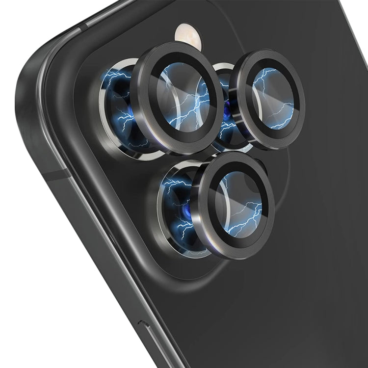 For iPhone 13 Pro / 13 Pro Max NORTHJO Camera Lens Protector Tempered Glass CD Vein Metal Ring Film(Black) - iPhone 13 Pro Max Tempered Glass by NORTHJO | Online Shopping UK | buy2fix