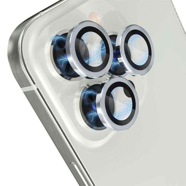 For iPhone 13 Pro / 13 Pro Max NORTHJO Camera Lens Protector Tempered Glass CD Vein Metal Ring Film(Silver) - iPhone 13 Pro Max Tempered Glass by NORTHJO | Online Shopping UK | buy2fix