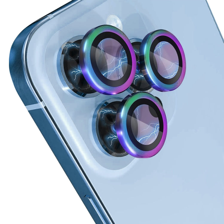 For iPhone 13 Pro / 13 Pro Max NORTHJO Camera Lens Protector Tempered Glass CD Vein Metal Ring Film(Colorful) - iPhone 13 Pro Max Tempered Glass by NORTHJO | Online Shopping UK | buy2fix