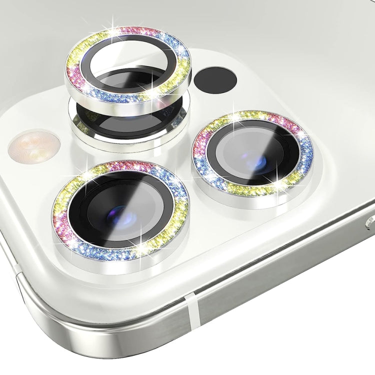 For iPhone 13 Pro / 13 Pro Max NORTHJO Camera Lens Protector Tempered Glass Bling Glitter Metal Ring Film(Colorful) - iPhone 13 Pro Max Tempered Glass by NORTHJO | Online Shopping UK | buy2fix