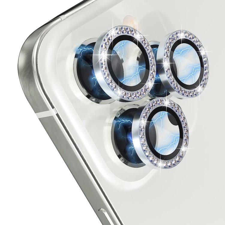 For iPhone 13 Pro / 13 Pro Max NORTHJO Camera Lens Protector Tempered Glass Metal Rhinestone Ring Film(Silver) - iPhone 13 Pro Max Tempered Glass by NORTHJO | Online Shopping UK | buy2fix