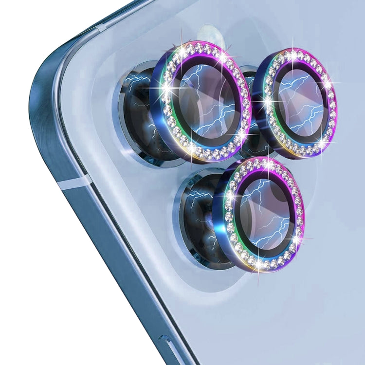 For iPhone 13 Pro / 13 Pro Max NORTHJO Camera Lens Protector Tempered Glass Metal Rhinestone Ring Film(Colorful) - iPhone 13 Pro Max Tempered Glass by NORTHJO | Online Shopping UK | buy2fix
