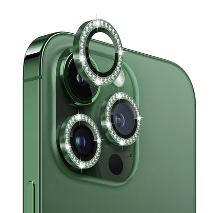 For iPhone 13 Pro / 13 Pro Max NORTHJO Camera Lens Protector Tempered Glass Metal Rhinestone Ring Film(Green) - iPhone 13 Pro Max Tempered Glass by NORTHJO | Online Shopping UK | buy2fix