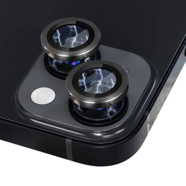 For iPhone 13 / 13 mini NORTHJO Camera Lens Tempered Glass CD Vein Metal Ring Film(Black) - iPhone 13 Tempered Glass by NORTHJO | Online Shopping UK | buy2fix