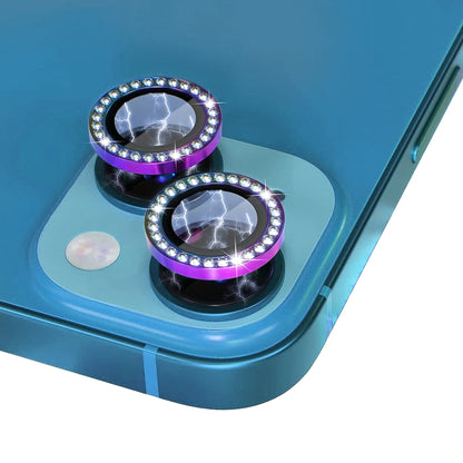 For iPhone 13 / 13 Mini NORTHJO Camera Lens Tempered Glass Metal Rhinestone Ring Film(Colorful) - iPhone 13 Tempered Glass by NORTHJO | Online Shopping UK | buy2fix