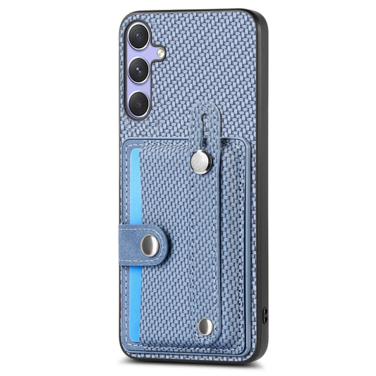For Samsung Galaxy S25 Ultra 5G Wristband Kickstand Wallet Back Phone Case with Tool Knife(Blue) by buy2fix
