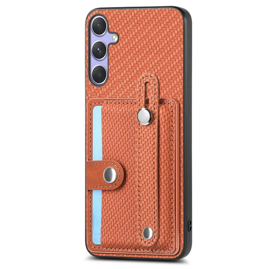 For Samsung Galaxy S25 Ultra 5G Wristband Kickstand Wallet Back Phone Case with Tool Knife(Brown) by buy2fix