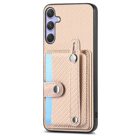 For Samsung Galaxy S25 Ultra 5G Wristband Kickstand Wallet Back Phone Case with Tool Knife(Khaki) by buy2fix