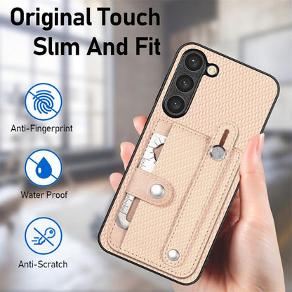 For Samsung Galaxy S25 5G Wristband Kickstand Wallet Back Phone Case with Tool Knife(Blue) by buy2fix