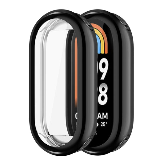 For Xiaomi Mi Band 8 ENKAY Hat-Prince Full Coverage Electroplated Soft TPU Case with Screen Protection(Black) by ENKAY
