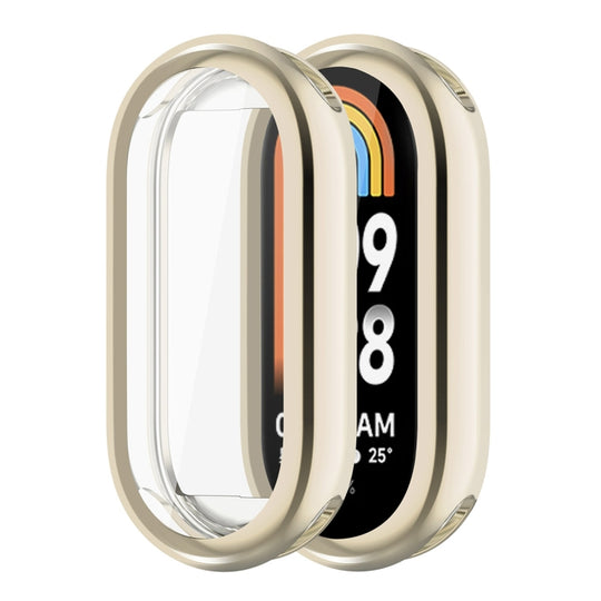 For Xiaomi Mi Band 8 ENKAY Hat-Prince Full Coverage Electroplated Soft TPU Case with Screen Protection(Golden)