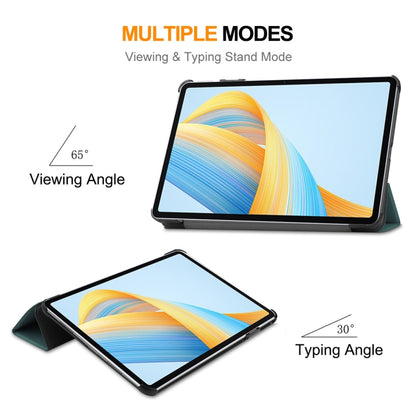 For Honor Pad V8 ENKAY Tri-fold Custer Texture Leather Smart Tablet Case(Dark Blue) - Honor by ENKAY | Online Shopping UK | buy2fix