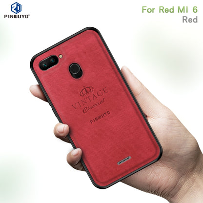 PINWUYO Shockproof Waterproof Full Coverage PC + TPU + Skin Protective Case for Xiaomi Redmi 6(Red) - Xiaomi Cases by PINWUYO | Online Shopping UK | buy2fix