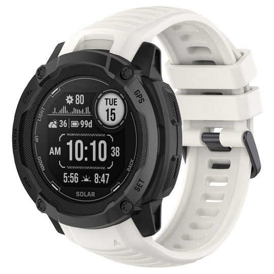 For Garmin Instinct 2X Sports Silicone Replacement Watch Band(White)